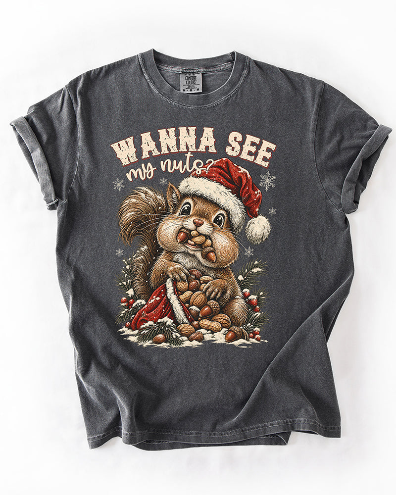 Wanna See My Nuts? Funny Christmas Tee
