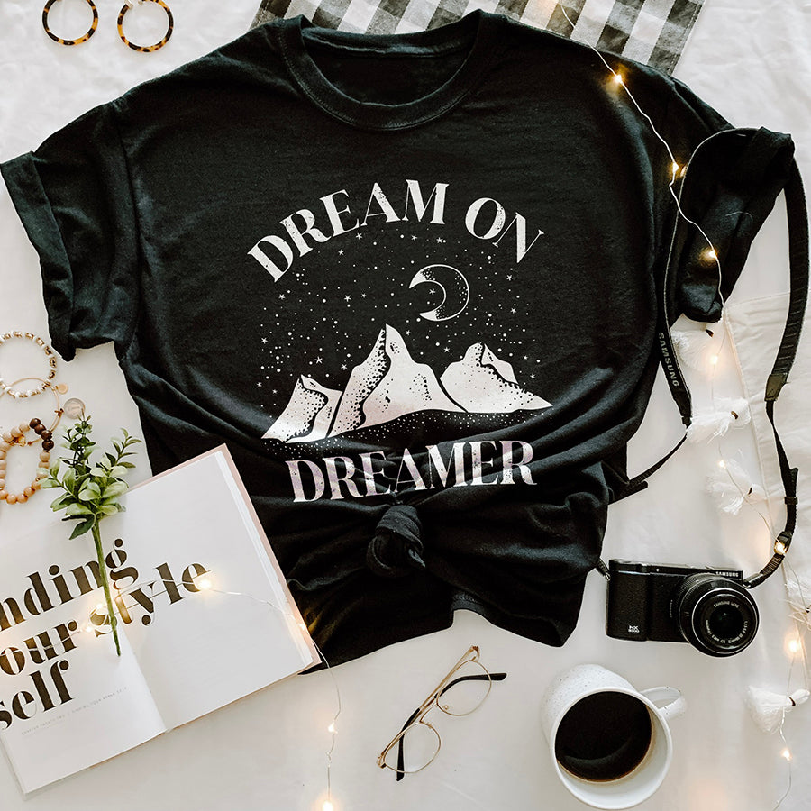 Dream On Dreamer Graphic Tee Shirt (Wholesale)