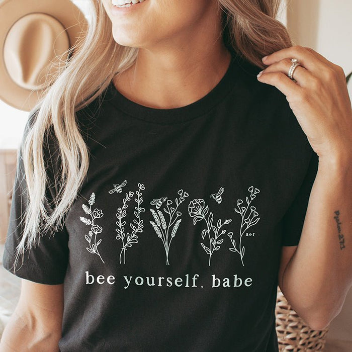 Bee Yourself, Babe Lightweight Tee - Alley & Rae Apparel