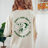 Good Mood Sponsored By Coffee Heavyweight Tee - Alley & Rae Apparel