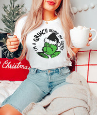 Grinch Before Coffee Lightweight Tee - Alley & Rae Apparel