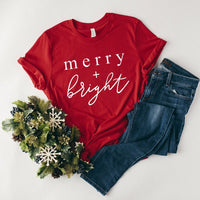 Merry + Bright Lightweight Christmas Tee - Alley & Rae Apparel