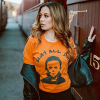 Slay All Day Lightweight Halloween Tee - Alley & Rae Apparel